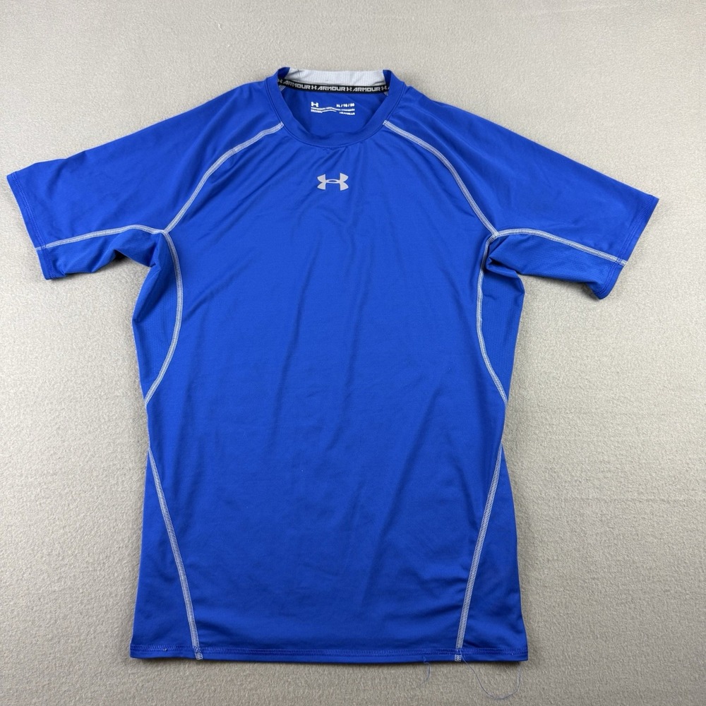 Under Armour Blue Compression Shirt XL Athletic HeatGear‎ Lightweight